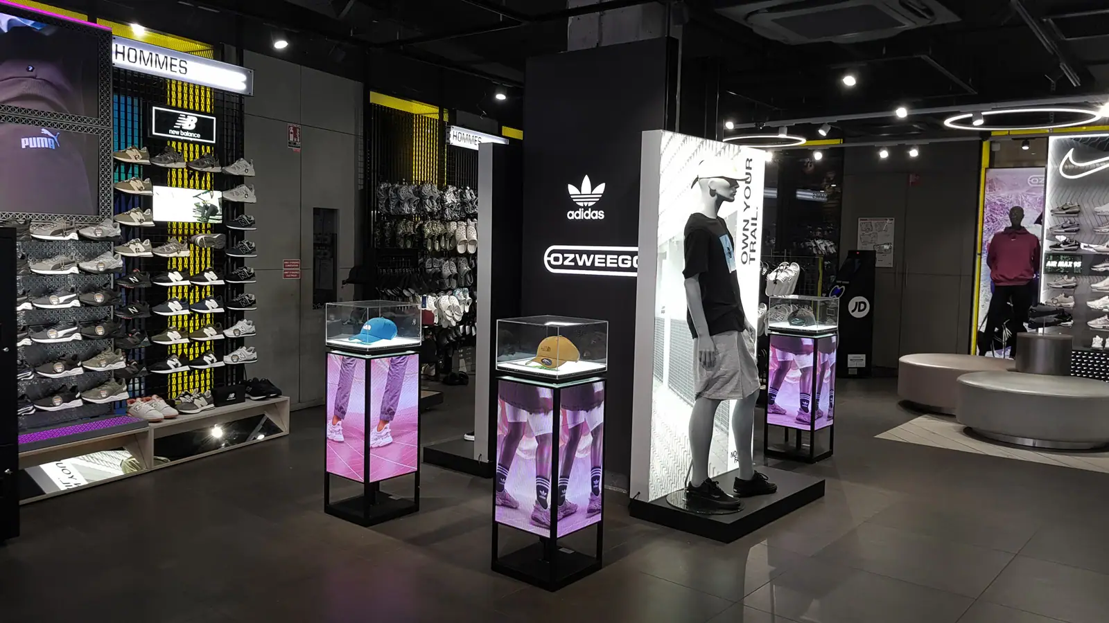 agencement magasin sport poseur installateur decorateur visual merchandising paris france akps basket vetement